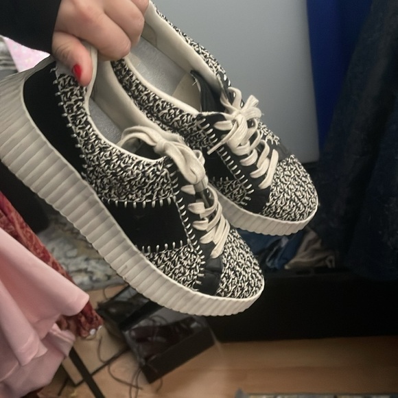 Dolce Vita Dolley Black White Knit Retro Style - Picture 4 of 4